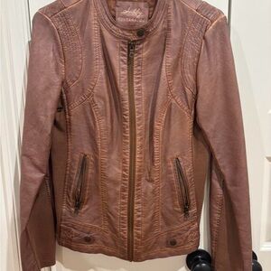 Ashley By 26 International Women's Tan Leather Jacket